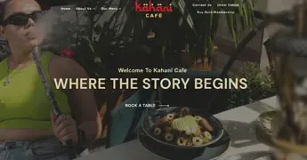 Kahani Lounge restaurant website project